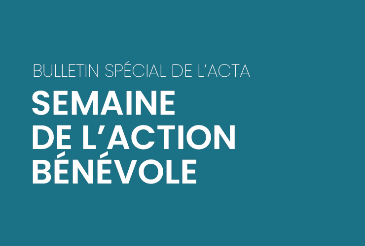 Du 14 au 20 avril, nous soulignons la Semaine de l’action bénévole, une occasion spéciale pour célébrer et reconnaître l’immense contribution des bénévoles partout au Canada.